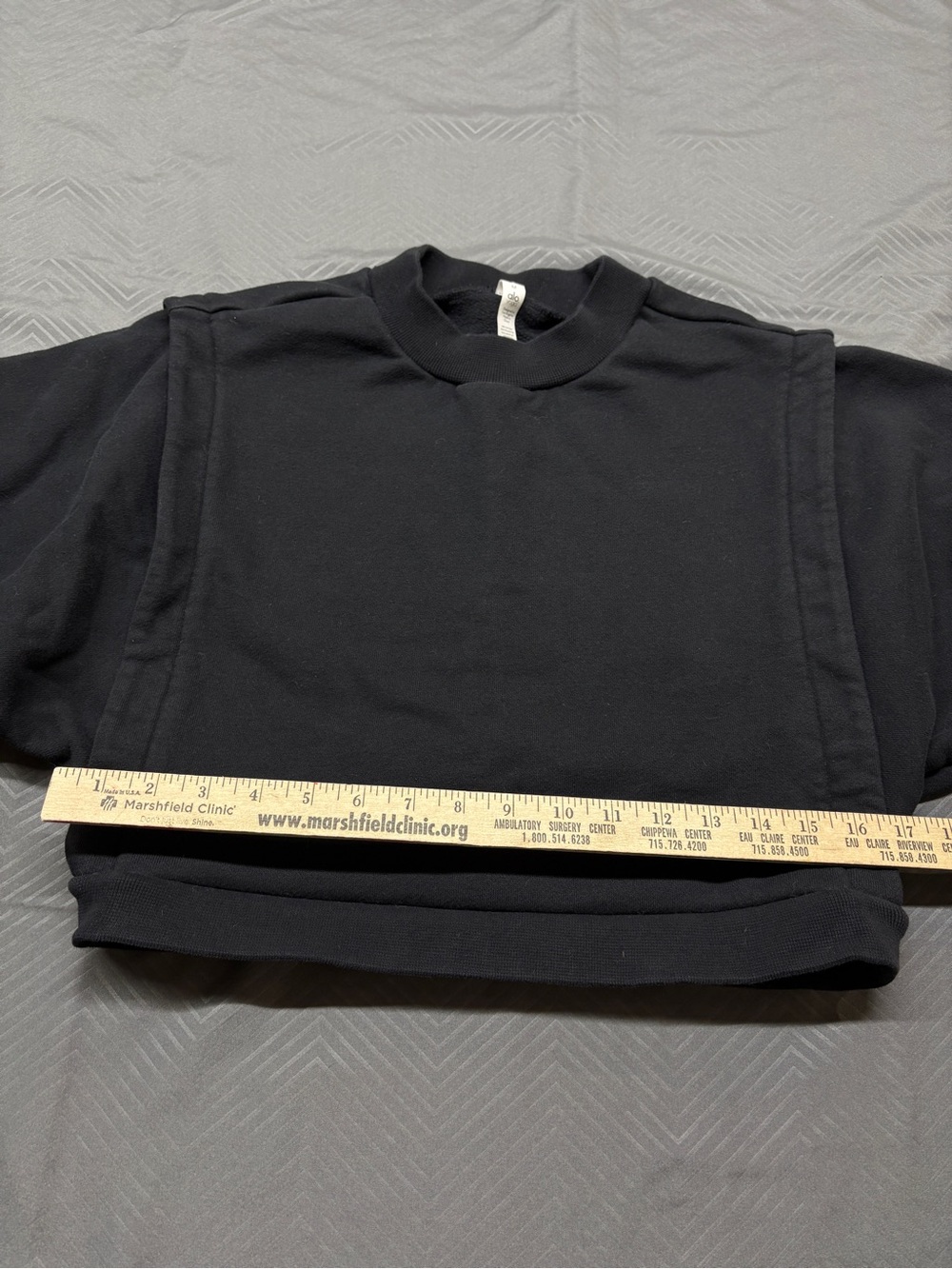 ALO Yoga Women’s Black Pullover Cropped Fresh Coverup Sweatshirt Black Size M - Picture 5 of 6